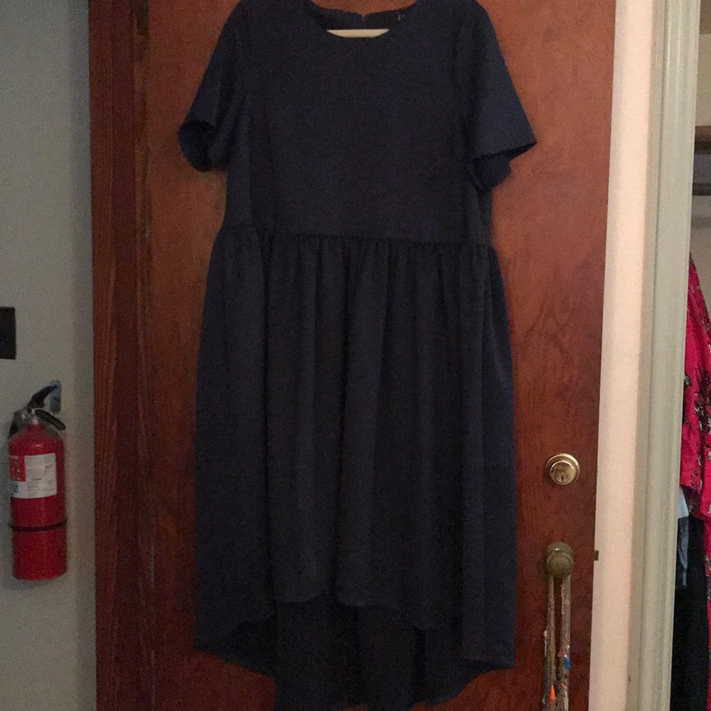 Navy high low dress